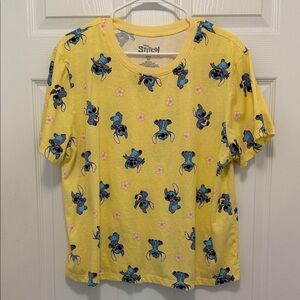 Disney Stitch Blue and Yellow Kids T-Shirt